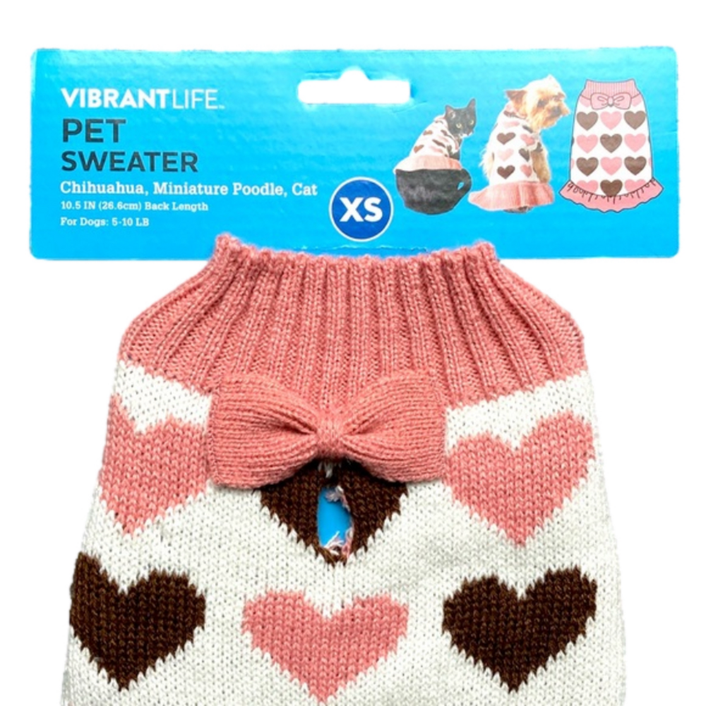 Pet Sweater - Valentine's Day Hearts - Brand New - Picture 3 of 7